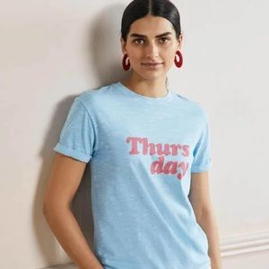 NWT Turn Up Cuff Cotton T-shirt
Dusty Blue, Thursday SOLD OUT
